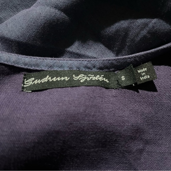 Gudrun Sjoden Denim Overalls Linen Blend Cropped Wide Leg Jumpsuit - Size S - Picture 6 of 6